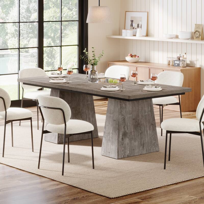 63 Inches Farmhouse Kitchen Dining Table for 4-6