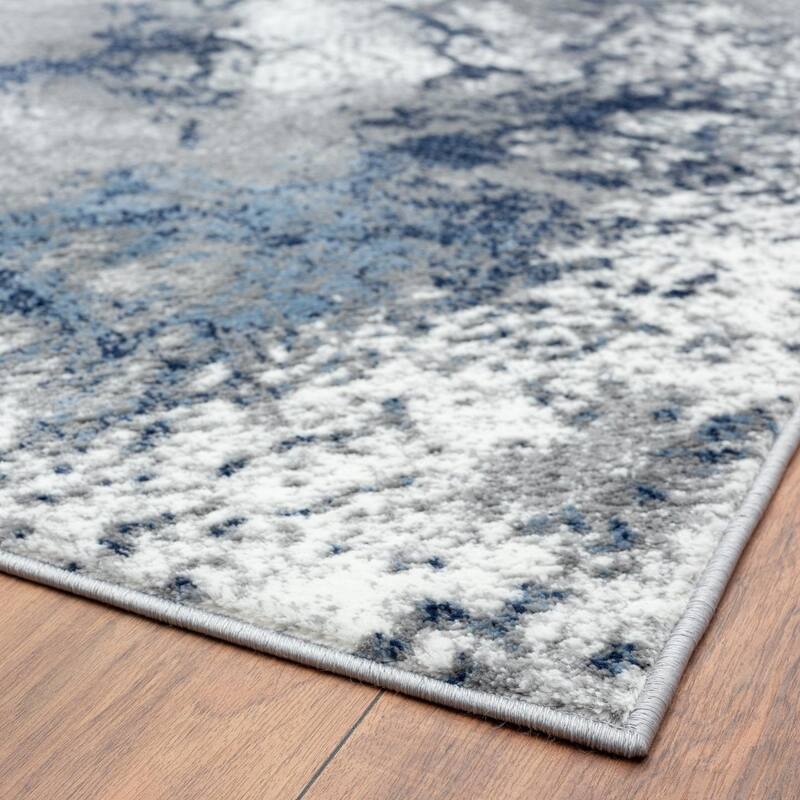 Luxe Weavers Modern Abstract Blue 5x7 Area Rug for Bedrooms and Living Rooms