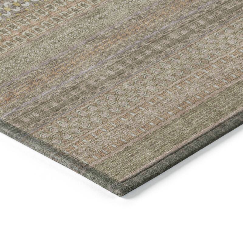 Pafi Stripe Weather Resistant Blended Style Outdoor Rug