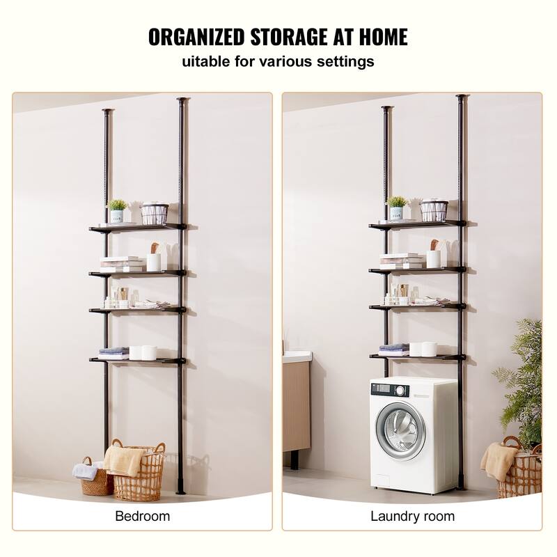 Over the Toilet Storage Easy Assembly Laundry Space Saver, for Small Rooms, Fit Most Toilets - 27.6" - 44" 30 lbs