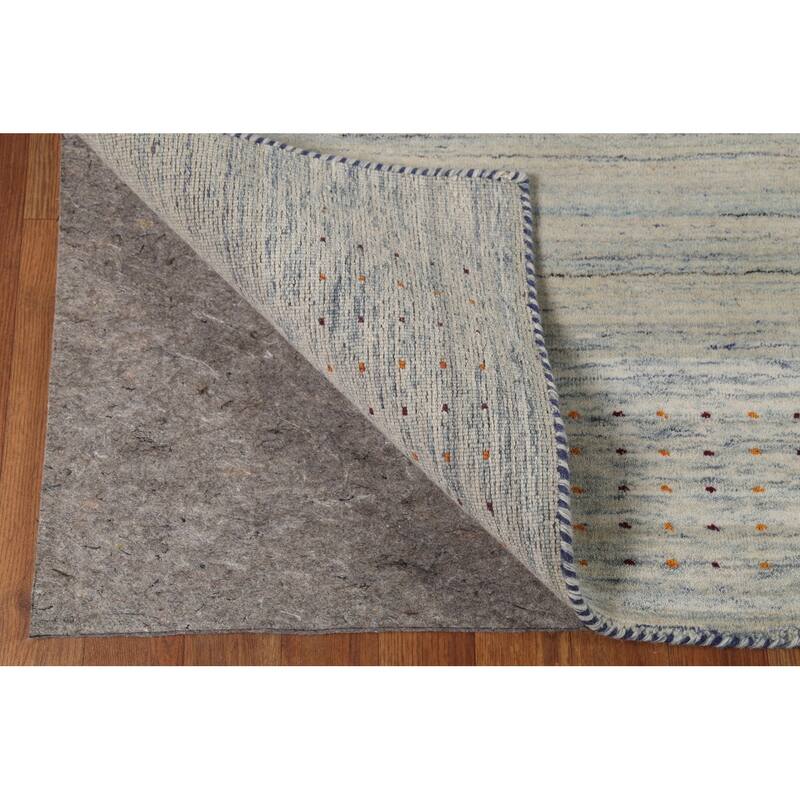 Striped Gabbeh Oriental Area Rug Handmade Wool Carpet - 6'10"x 9'9"