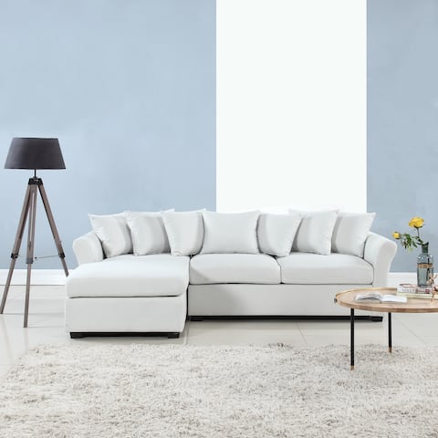 Large Linen Fabric Sectional Sofa W  Lounge ?imwidth=480&impolicy=medium