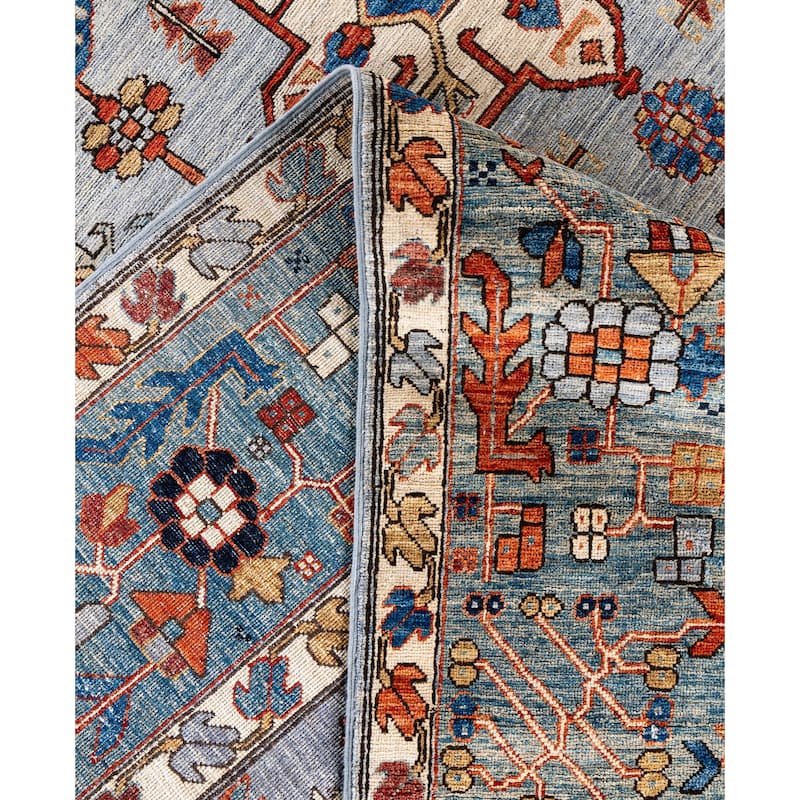 Serapi One-of-a-Kind Hand-Knotted Area Rug - Gray - 9' 0" x 12' 0"