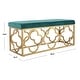 preview thumbnail 18 of 27, SAFAVIEH Fleur Moroccan Glam Velvet Rectangle Bench - 44.5" x 16.5" x 19"