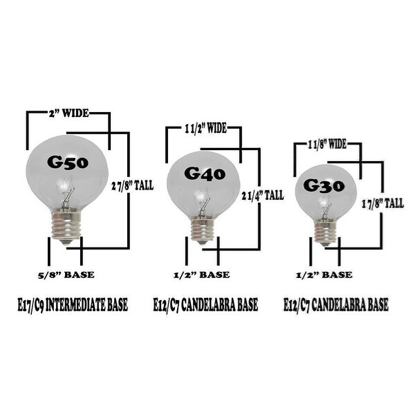 Clear G30 Patio String Lights with 125 Globe Bulbs Garden Hanging String Lights Vintage Backyard Patio Lights Outdoor String Lights