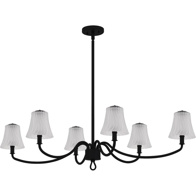 McKinney 6-Light Matte Black Linear Chandelier