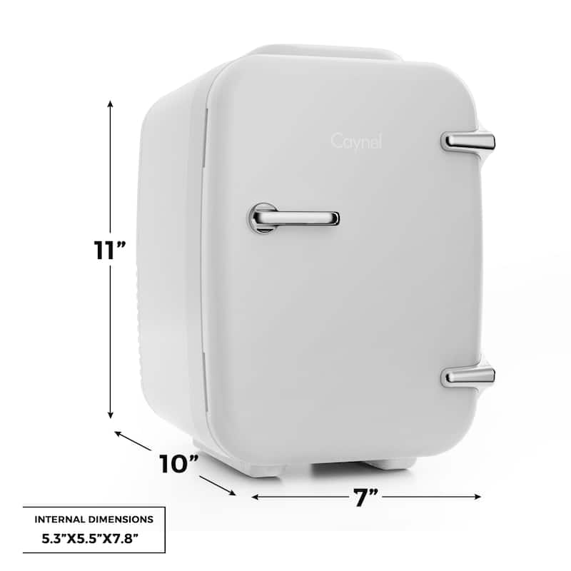 Caynel 4 Liter Portable Cooler and Warmer Mini Fridge for Home, Car