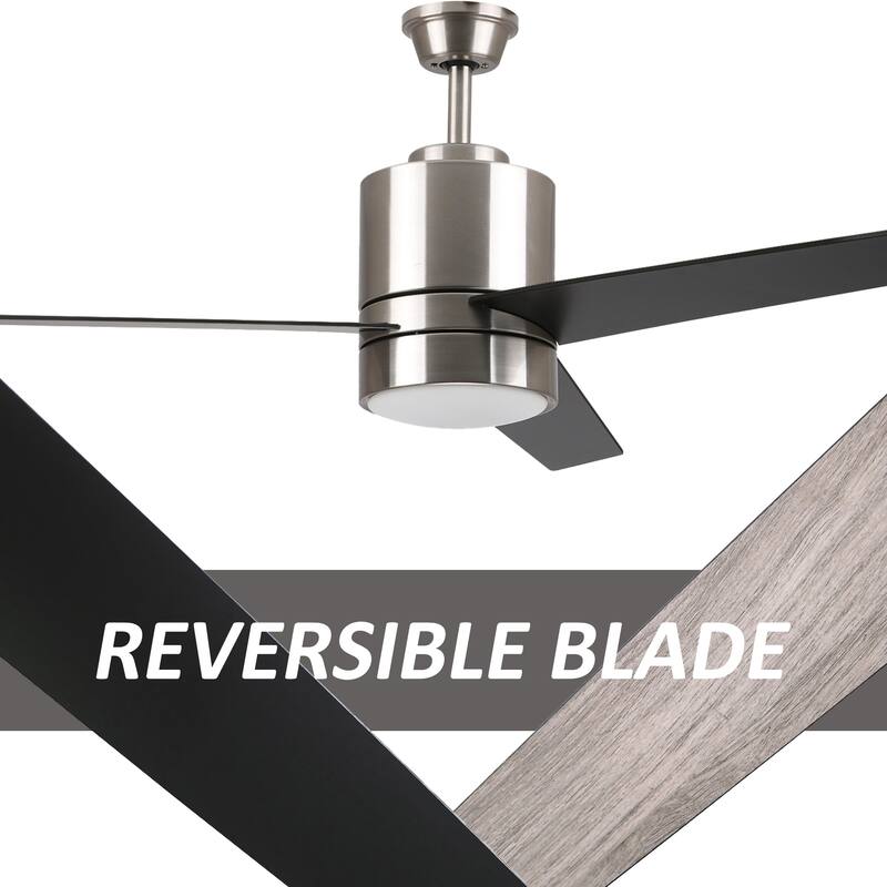 Aurora 52-inch Indoor Smart Ceiling Fan with Light Kit and Wall Control, Works with Alexa/Google Home/Siri