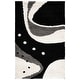 preview thumbnail 52 of 58, SAFAVIEH Florida Shag Riet Abstract 1.2-inch Thick Rug 3'3" x 5'3" - Black/Ivory