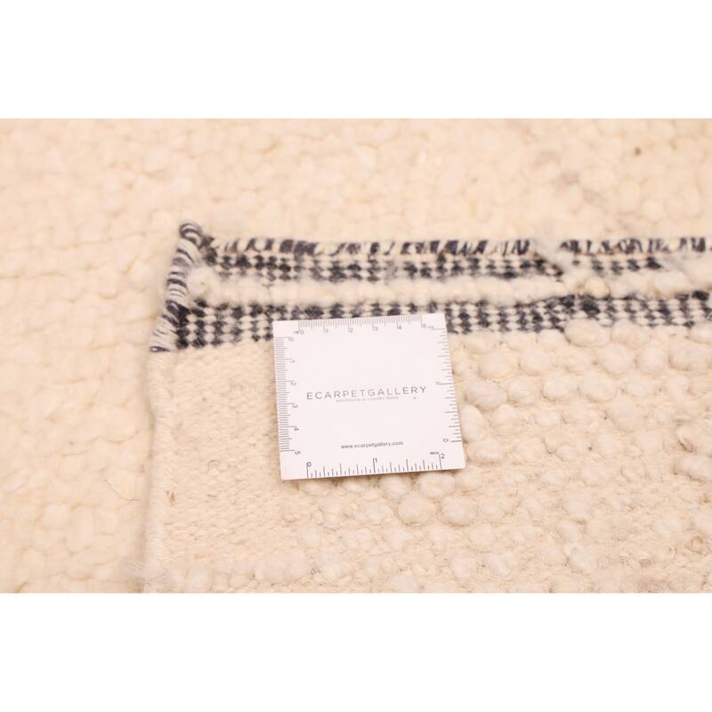 ECARPETGALLERY Hand-knotted Looma Cream Wool Rug - 8'1 x 10'3