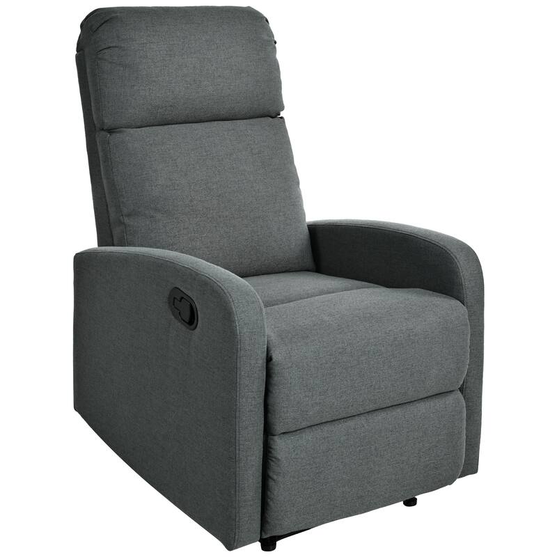 Roomfitters Modern Recliner Manual Recliner Home Theater Chair, Adjustable Recliner for Living Room, Charcoal