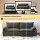 preview thumbnail 25 of 28, 4-Seat Convertible Sleeper Sofa Bed - Chenille Fabric, Deep Seat Comfort, USB Port & 2-in-1 Pillow for Living Room/Apartment