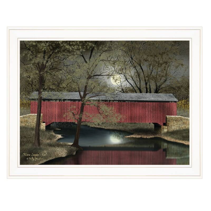 TrendyDecor4U Farmhouse "Warm Summer's Eve" Framed Print Wall Art by Billy Jacobs