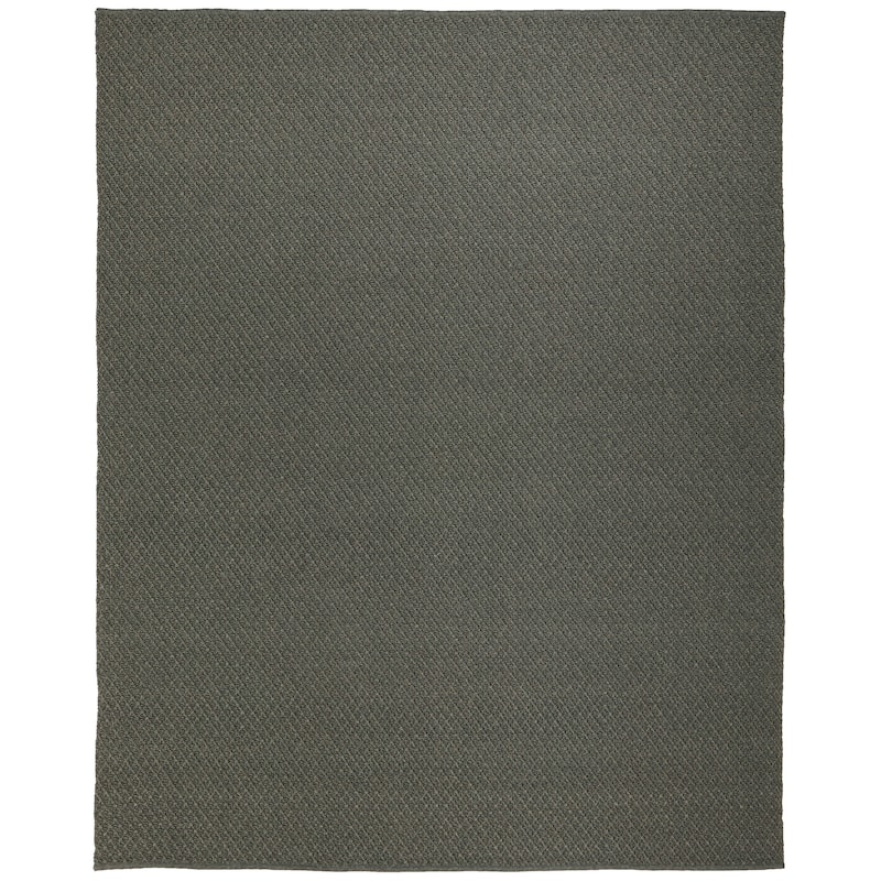 Grand Bazaar Faro Hand Woven Solid Modern Area Rug - 9' x 12' - Green/Ivory