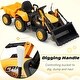 preview thumbnail 6 of 6, EROMMY Electric Excavator Ride-On Toy with Remote Control, Horn, Lights, Music Player, and Safety Belt