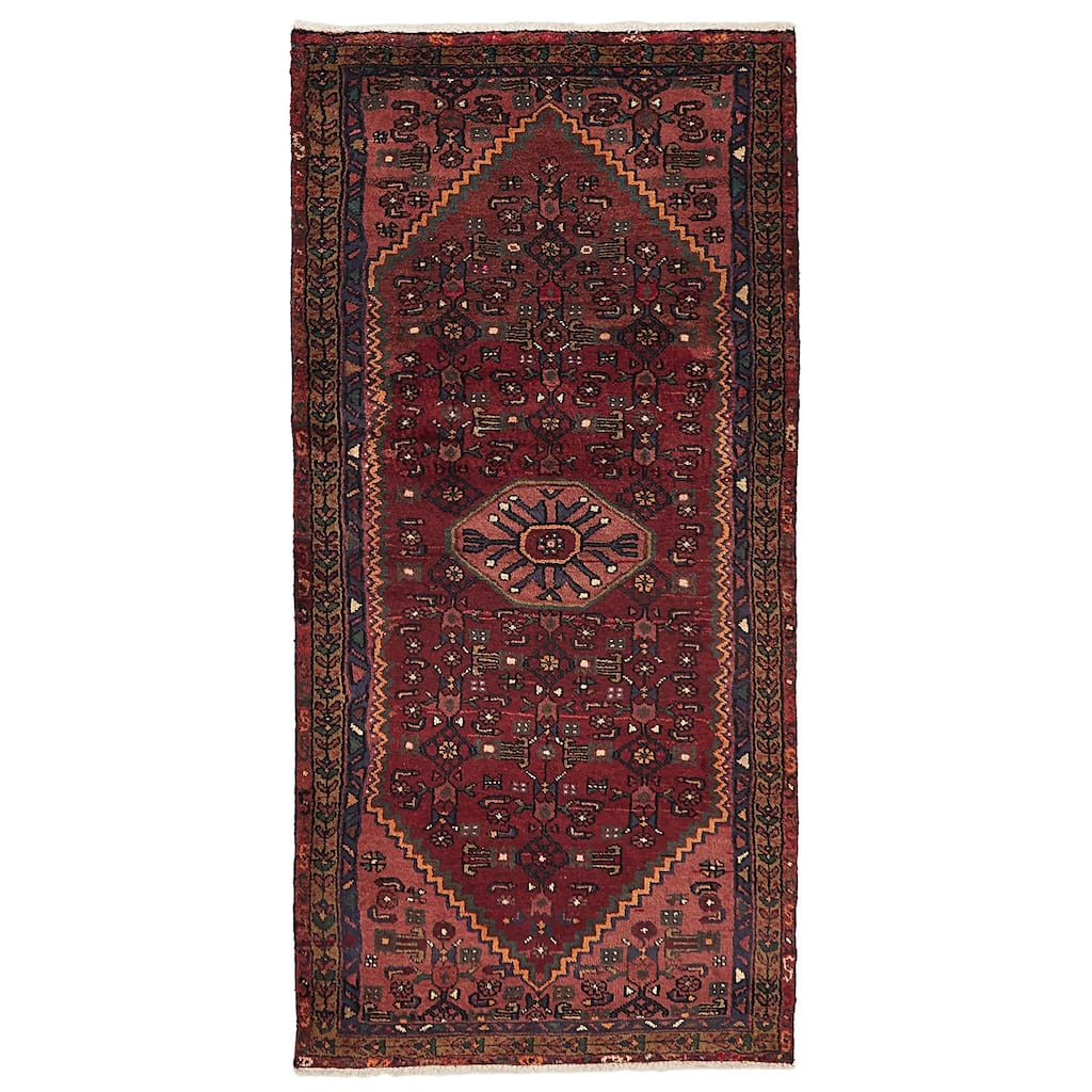 ECARPETGALLERY Hand-knotted Andelz Dark Red Wool Rug - 3'3 x 6'11