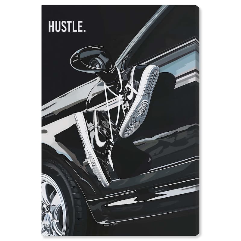 Sneaker Lace Car Canvas by Art Remedy, Gallery Wrapped - 24" x 36"