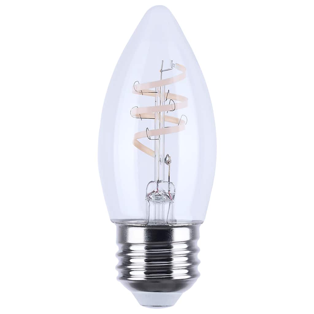4 Watt B11 LED Reminiscent Flex Gray Coil Filament E26 2700K 120V - Clear