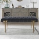 preview thumbnail 5 of 23, Aria Performance Fabric Tufted Gold Accent Entryway Bedroom Bench by Jennifer Taylor Home