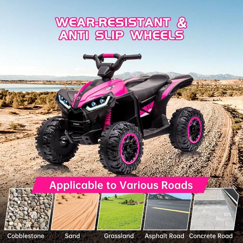 12V Ride on 4-Wheeler ATV Quad Vehicle with Remote Control