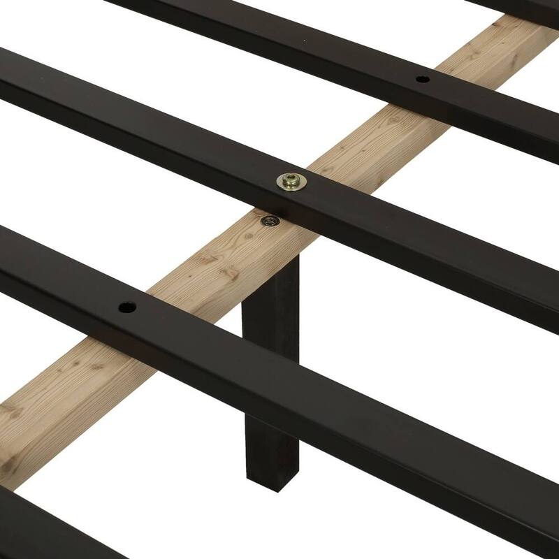 Ivory Queen Size Upholstered Platform Bed with Strong Slats Support for Bedroom