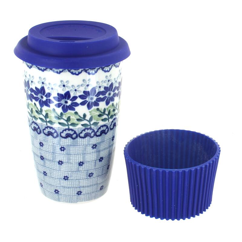 Blue Rose Polish Pottery K115 Manufaktura Travel Mug - Halsey
