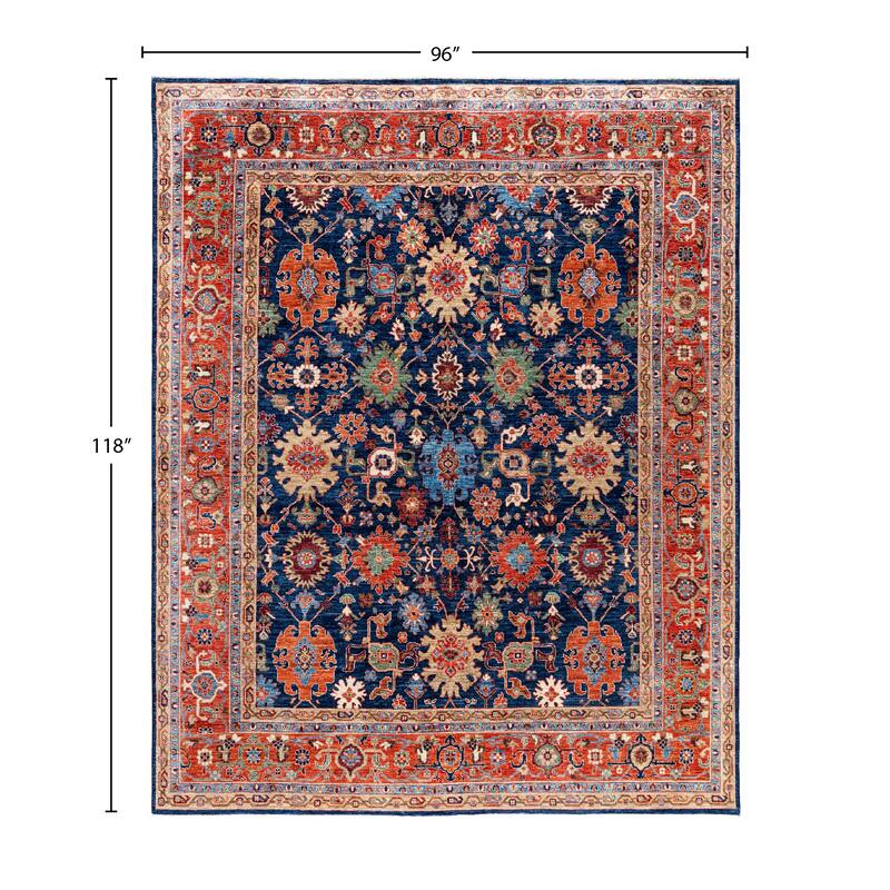 Serapi One-of-a-Kind Hand-Knotted Area Rug - Blue - 8' 0" x 9' 10"