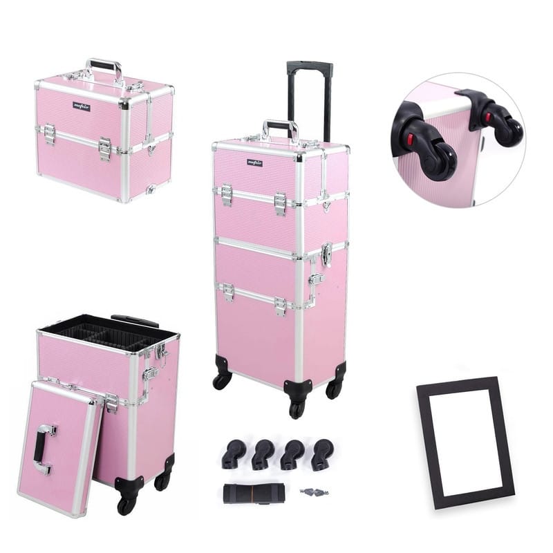3 in 1 Aluminum Cosmetic Makeup Case Tattoo Box - N/A