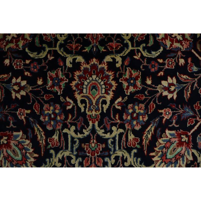 Hand Knotted Oriental 100% Wool Carpet Traditional Traditional Navy Blue & Blues Sarouk Area Rug - 14' 5'' X 10' 4''