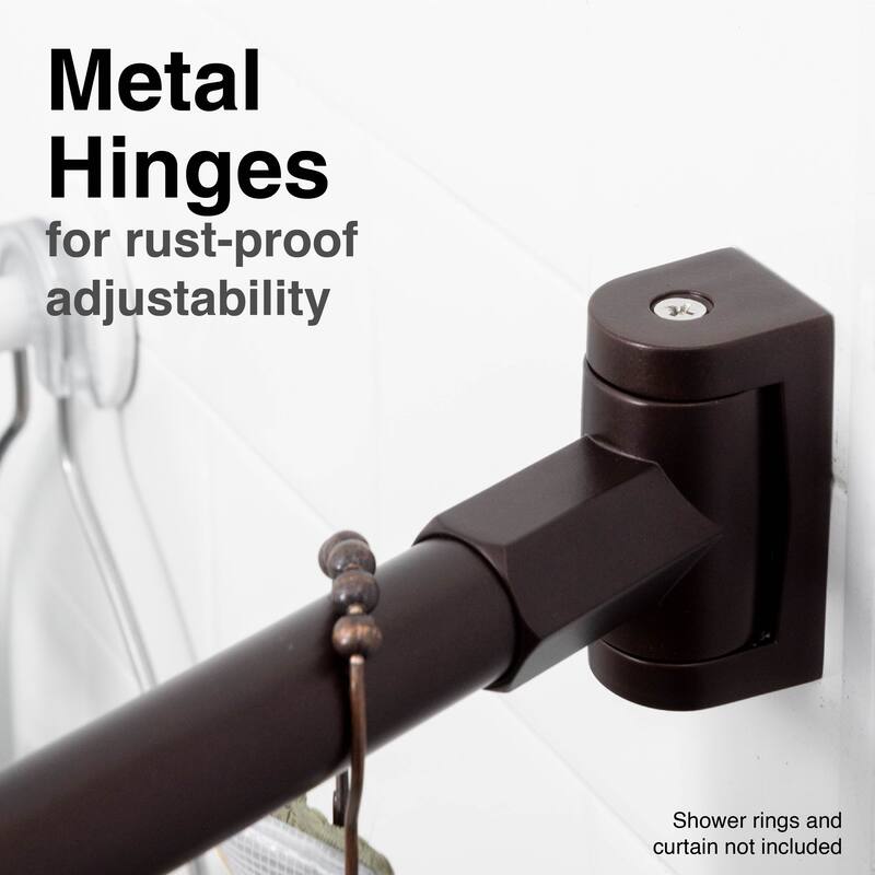 Curved Shower Curtain Rod Adjustable 36 to 61 inches by JS Jackson Supplies