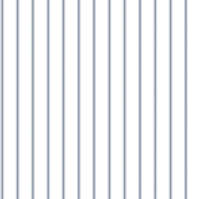 Galerie Wallcoverings Just Kitchens Napkin Stripe Vinyl on Non-woven Matte Wallpaper Roll - 33 feet x 21 inches - Blue
