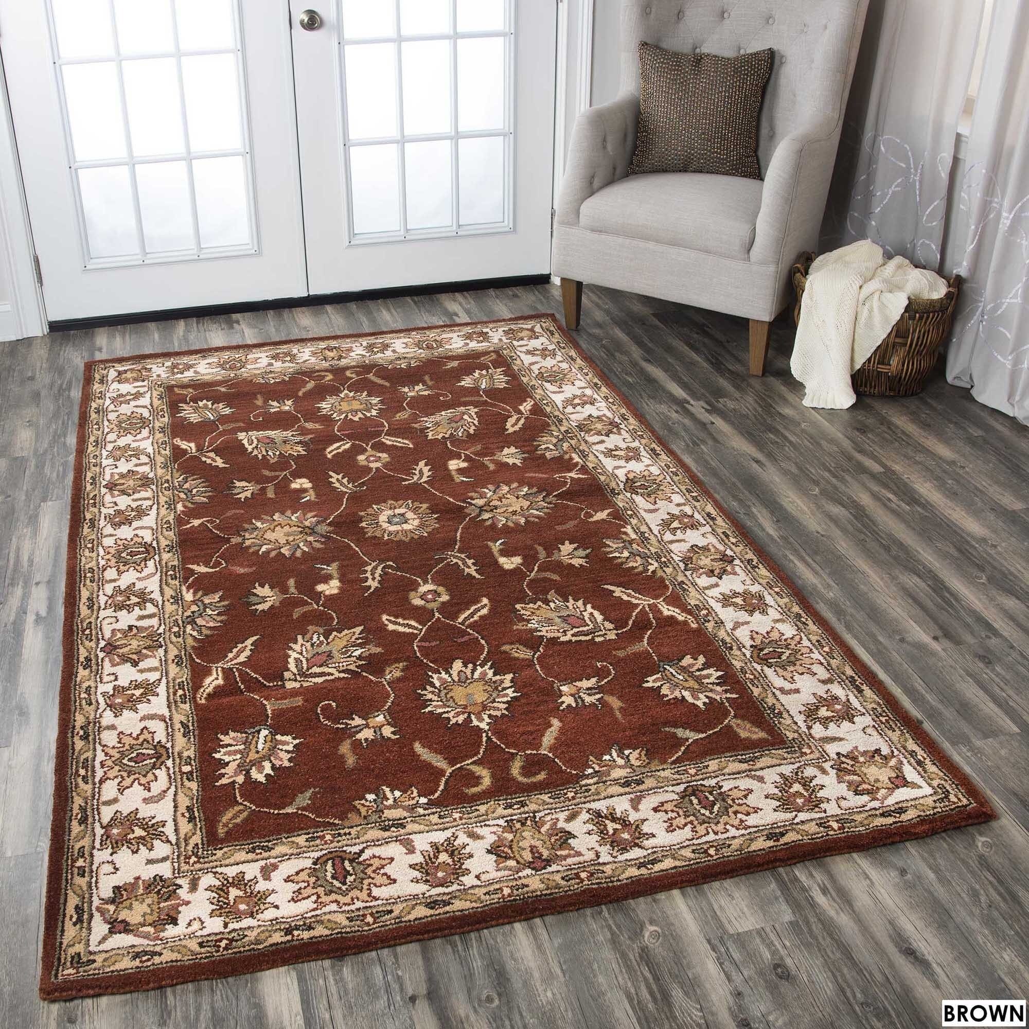 Bedroom Rizzy Home Sareena Collection Border Rug Brown 3' x 5' Border 0.25-0.5 inch Stain Resistant Handmade 3' x 5' Indoor Living Room Dining Bedroom Rizzy Home Sareena Collection Border Rug Brown 3' x 5' Border 0.25-0.5 inch Stain Resistant Handmade 3' x 5' Indoor Living Room Dining