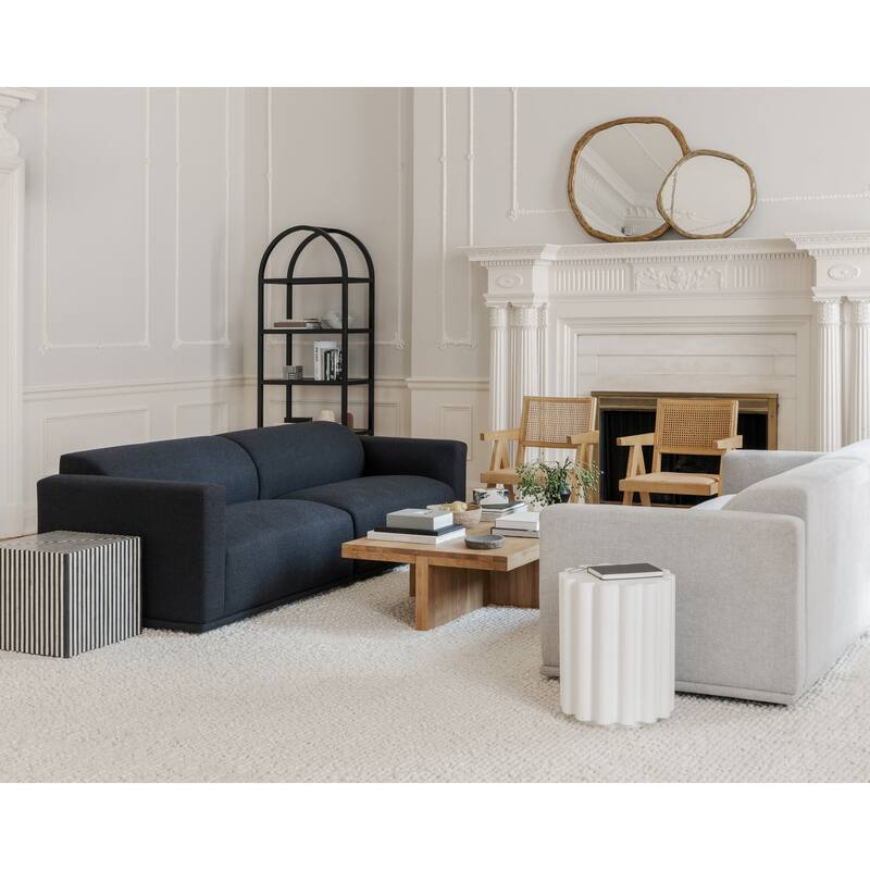 Aurelle Home Modern Oak Arched Bookshelf