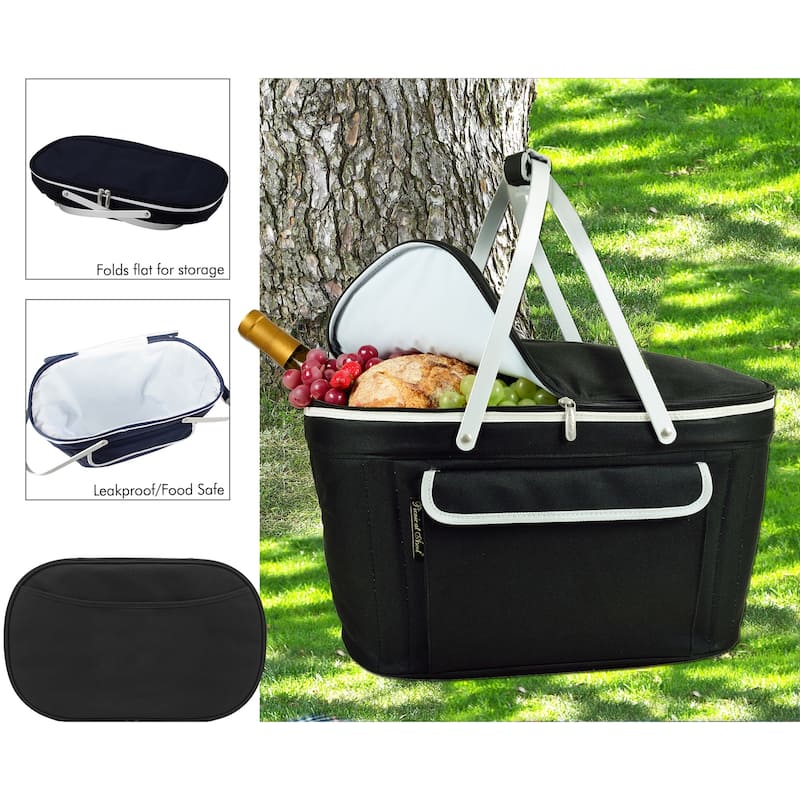 Picnic at Ascot Bold Collapsible Basket Cooler