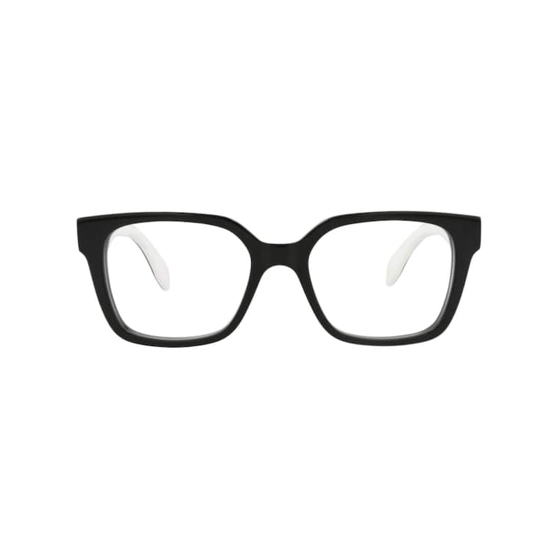 Alexander McQueen Square-Frame Acetate Optical Frames - Black Black Transparent - Black