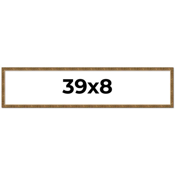 39x8 Frame Gold Kingsley Distressed Solid Wood Picture Frame Width