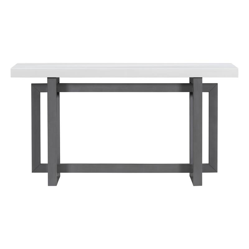 Rustic Entryway Table Console Table for Living Room, Sofa Side Table Coffee Table Decorative Table for Foyer, Dark Gray