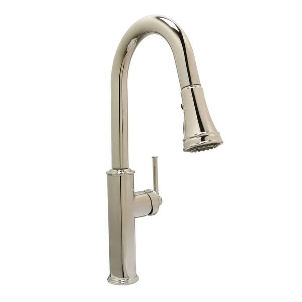 Crest Kitchen Faucet with Boost Sprayer & Deck Plate in a PVD Polished  Nickel Finish - For 1 or 3 Hole Installation