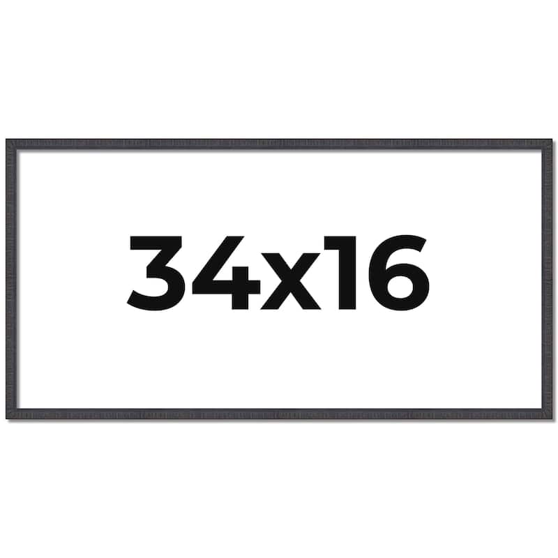 34x16 Frame Brown Solid Wood Picture Frame - Complete Modern Photo