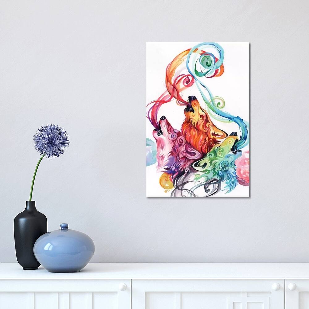iCanvas "Howling Wolf Triad II" by Katy Lipscomb Canvas Print