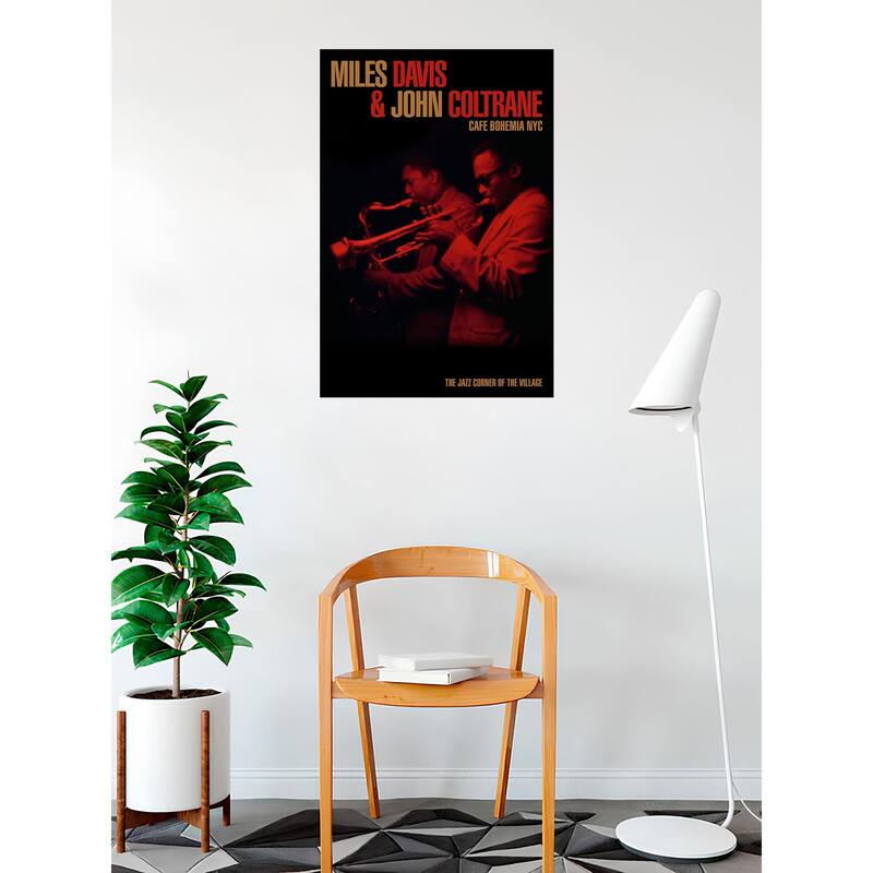 Miles Davis & John Coltrane - Cafe Bohemia NYC Art Poster - 24 x 36 Inch