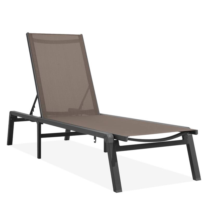 5-Position Reclining Folding Lounge Chair – Adjustable Backrest & Portable Relaxation