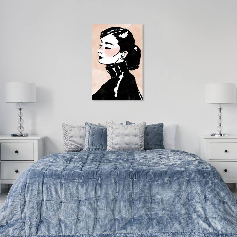 Wynwood Studio Fashion and Glam Serene Icon Pink and Light Pink Modern & Contemporary Wall Art Canvas Print - 36 x 24