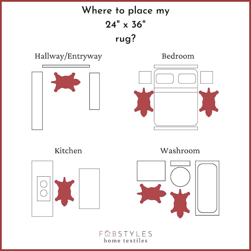Fabstyles Animal Wool Printed Area Rag Rug Living Room, Hallway