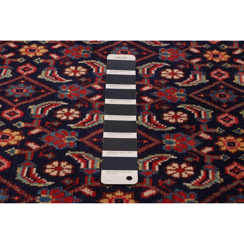 ECARPETGALLERY Hand-knotted Andelz Navy Wool Rug - 3'5 x 10'1