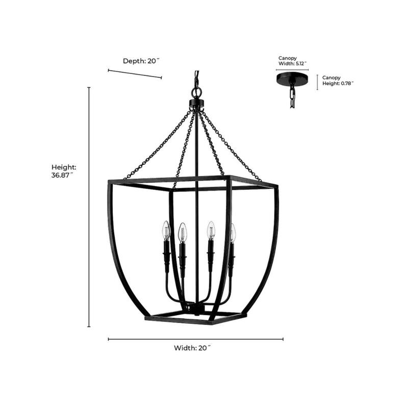 Millennium Lighting 13804 Kelsey 4 Light 20" Wide Taper Candle Pendant