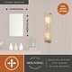 preview thumbnail 4 of 10, Barbier 2-Light 5.5 in W x 22.25 in H Modern Wall Sconce, Clear Glass, Dimmable, LED Compatible, Bathroom Vanity Full Back Plate