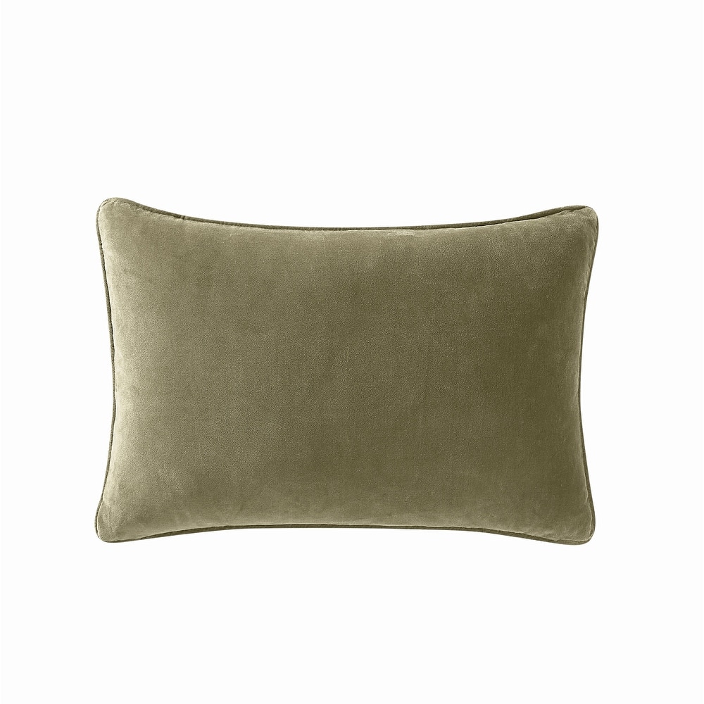 Brooklyn Loom Matte Cotton Velvet Decorative Pillow