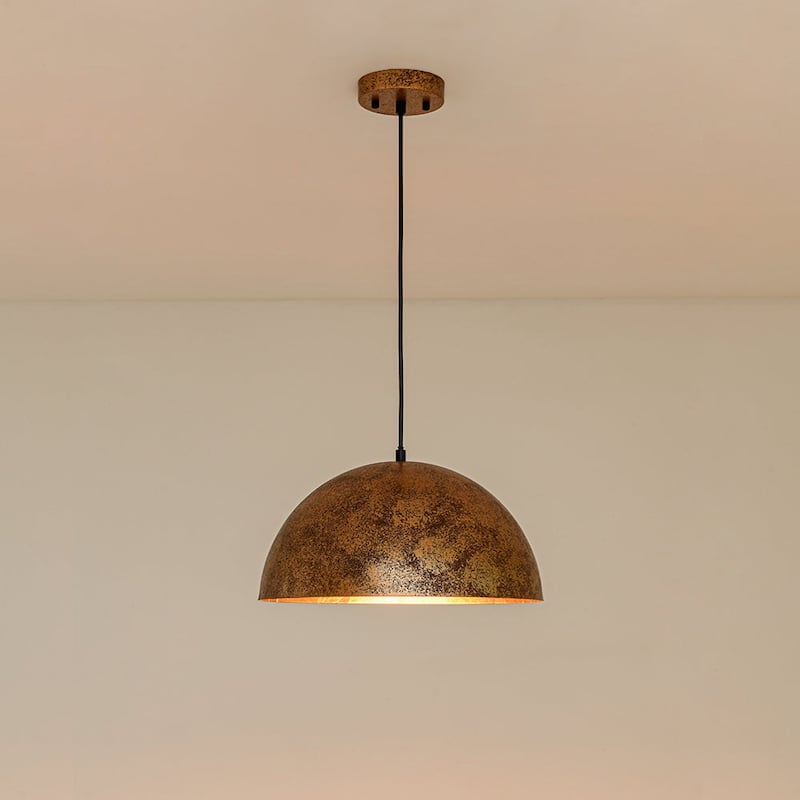Industrial Oversized Metal Dome Pendant Light - Modern Farmhouse