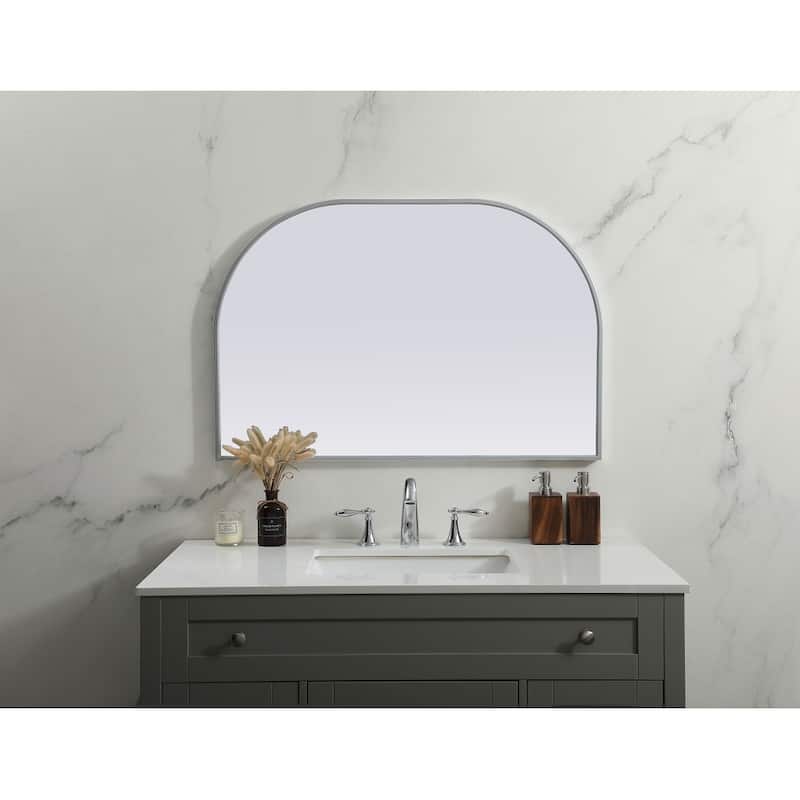 Indigo Home Metal Frame Arch Mirror 36x24 Inch